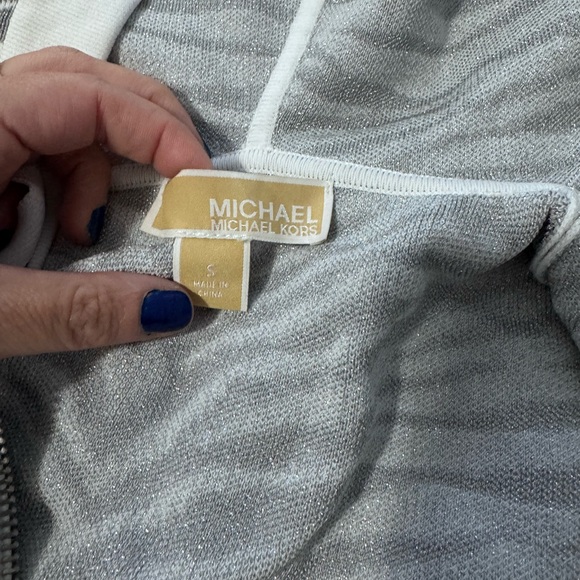 Michael Kors Gray and White Knit dress and hoodie set ! - Picture 4 of 5